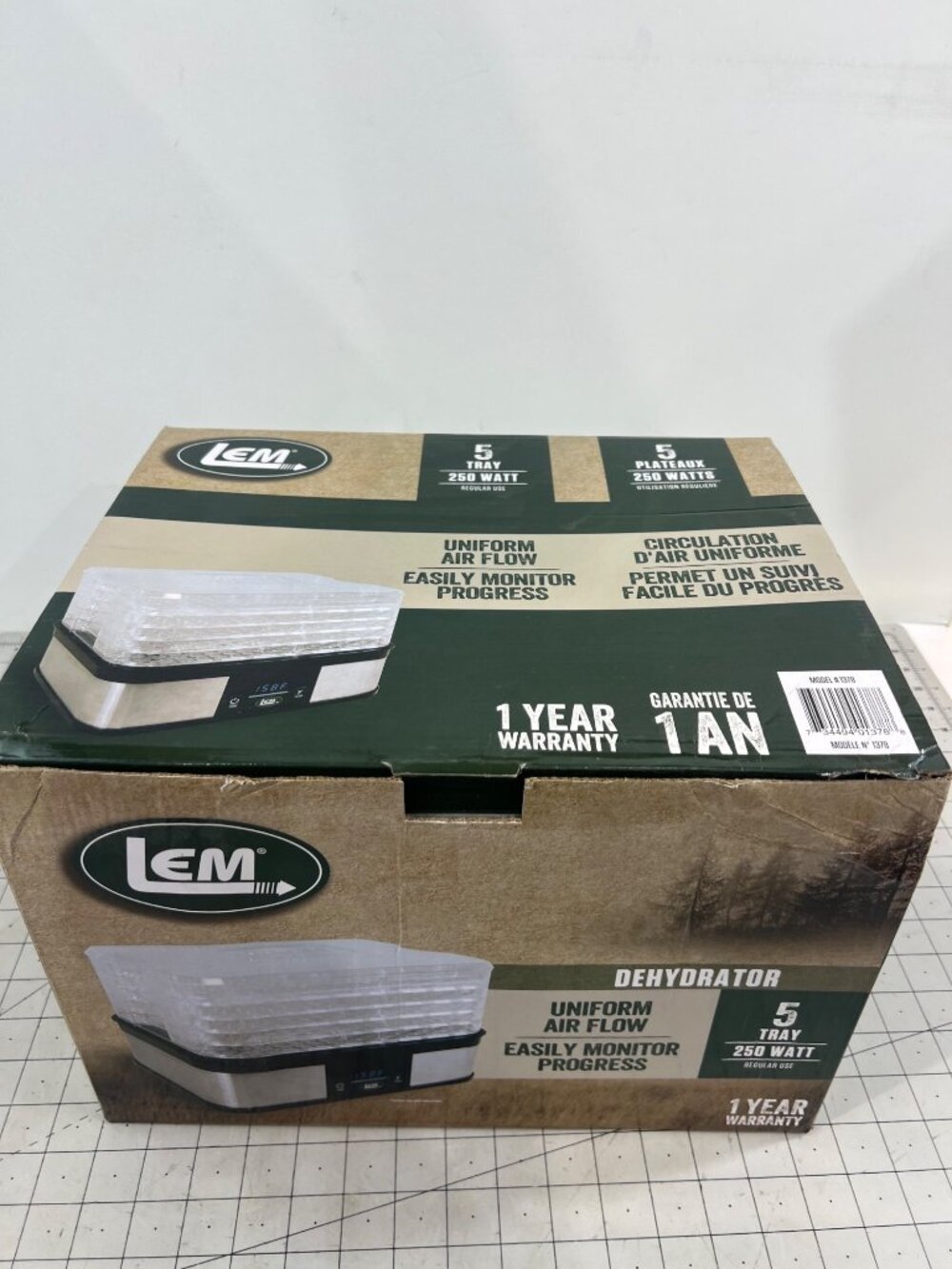LEM 5-Tray Food Dehydrator With Uniform Airflow & Digital Controls 250 Watts new - Picture 2 of 6